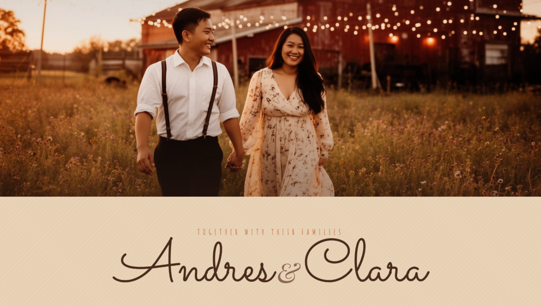 Rustic Barn wedding website sample