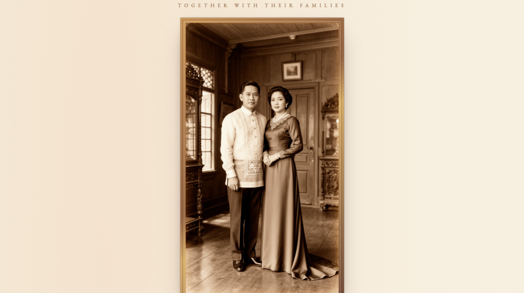Vintage wedding website sample